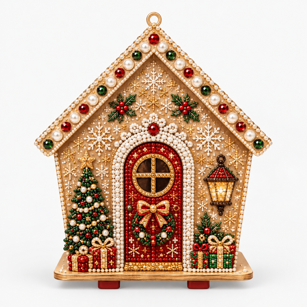 Pearlnoel – 3D Pearl Gingerbread House Craft Kit