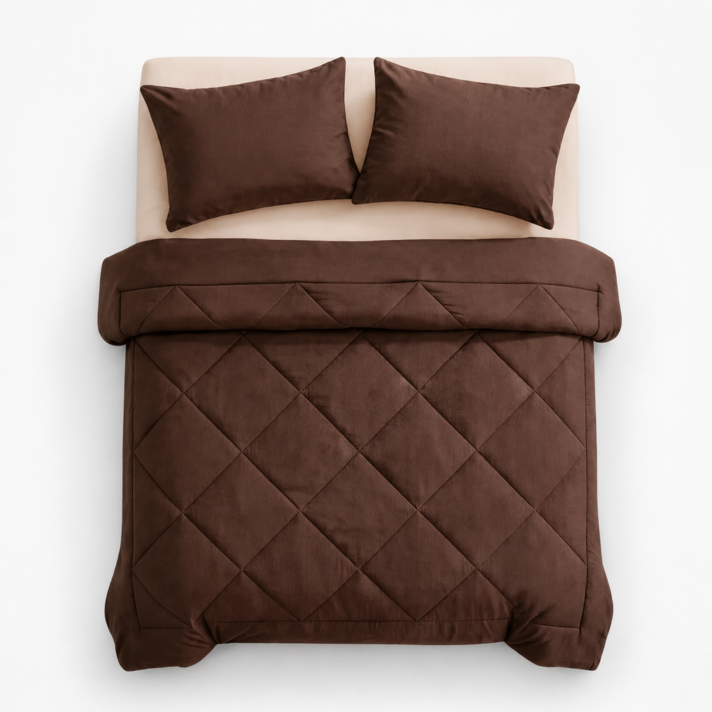 Wearbella – Diamond Quilted Charcoal Comforter Set