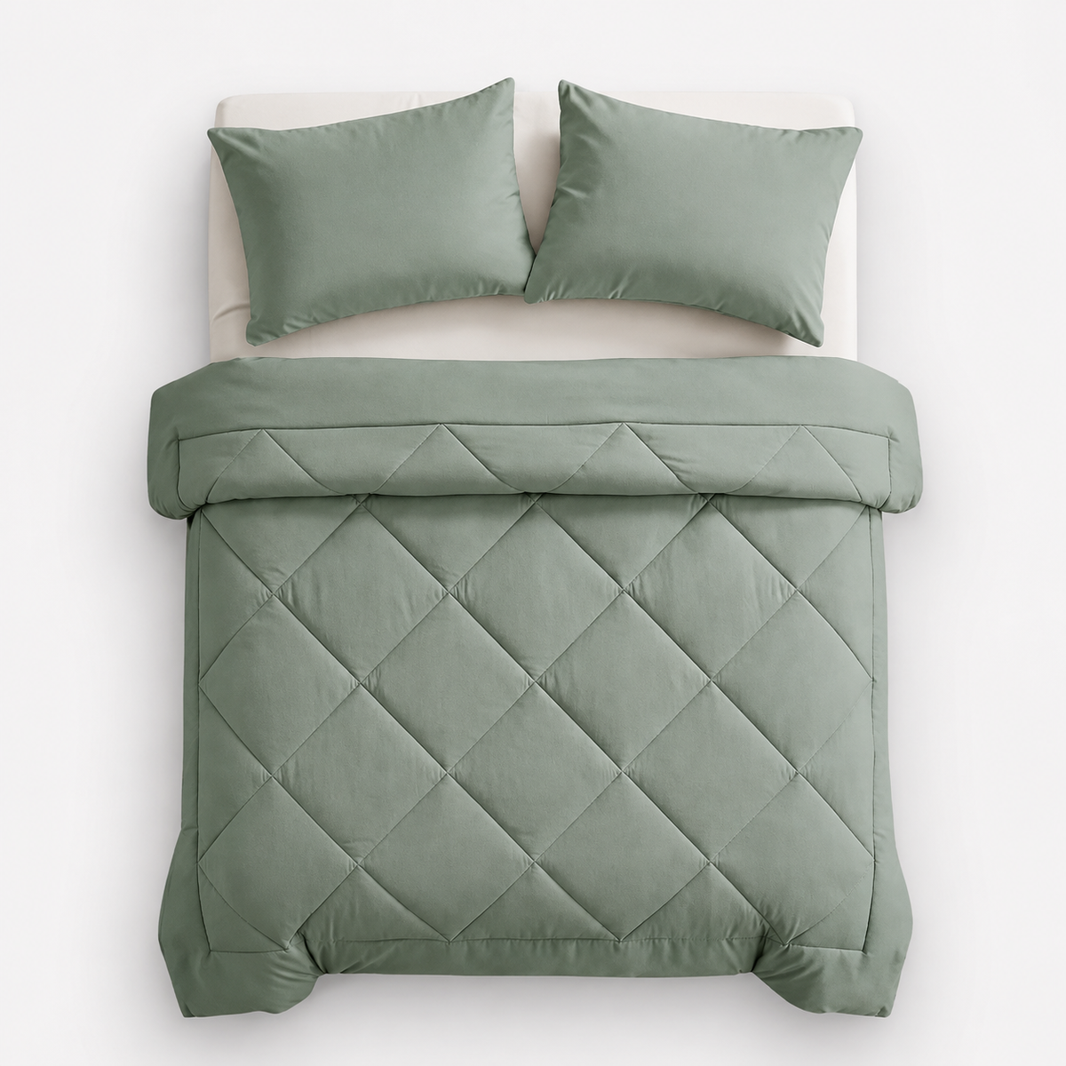 Wearbella – Diamond Quilted Charcoal Comforter Set