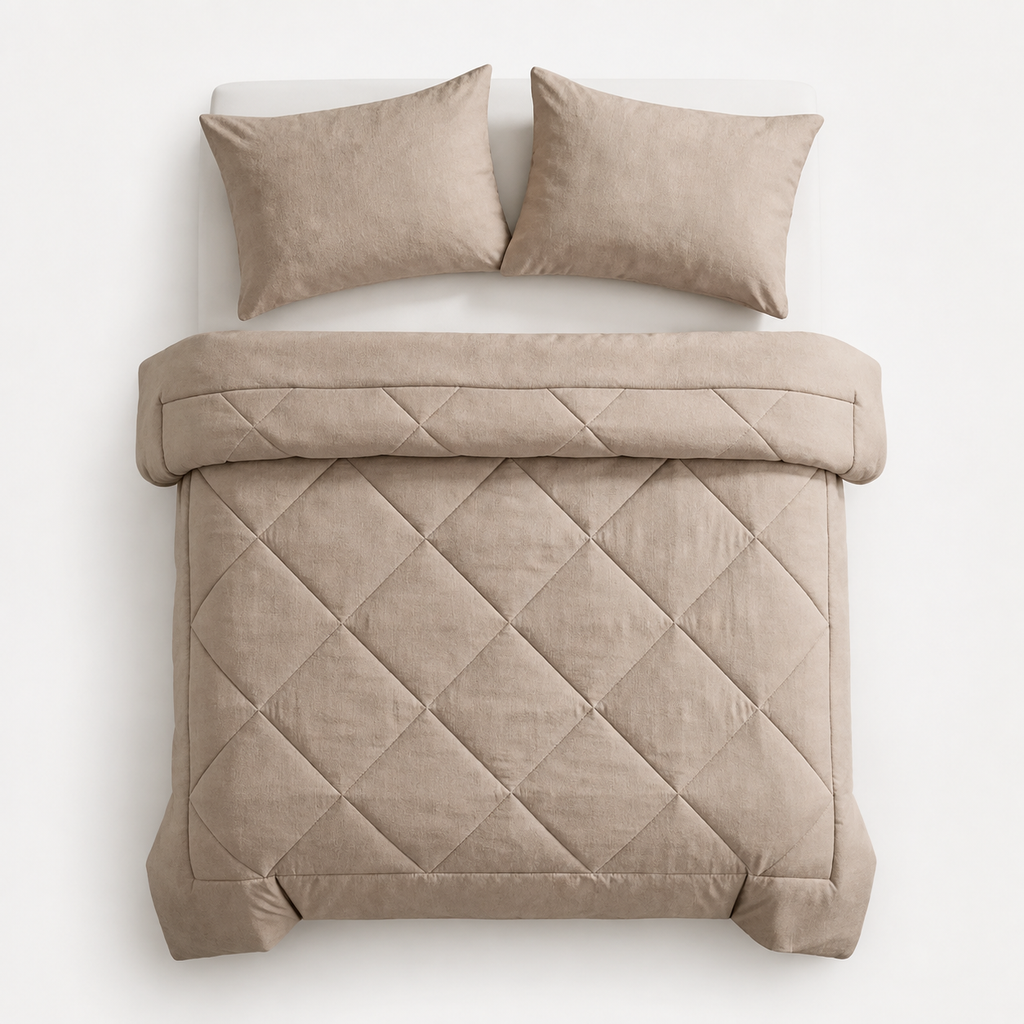 Wearbella – Diamond Quilted Charcoal Comforter Set