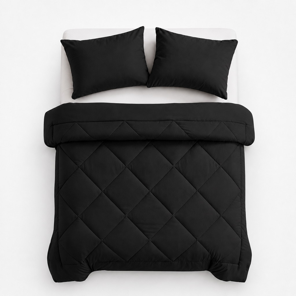 Wearbella – Diamond Quilted Charcoal Comforter Set
