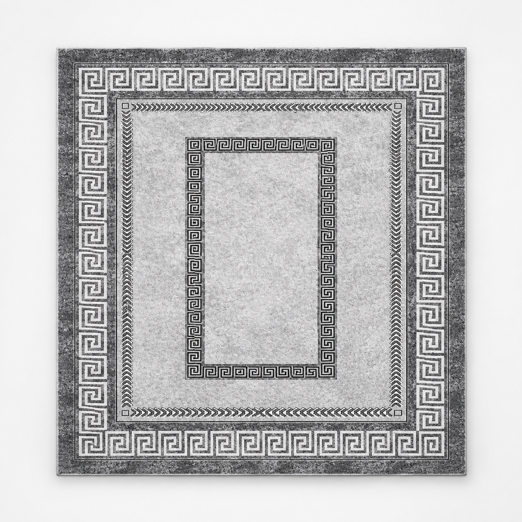 Gripwell – Low-Pile Machine-Washable Greek Key Area Rug