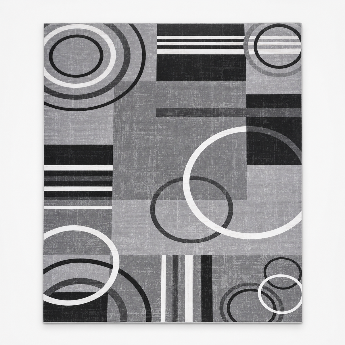 Gripwell – Low-Pile Machine-Washable Greek Key Area Rug