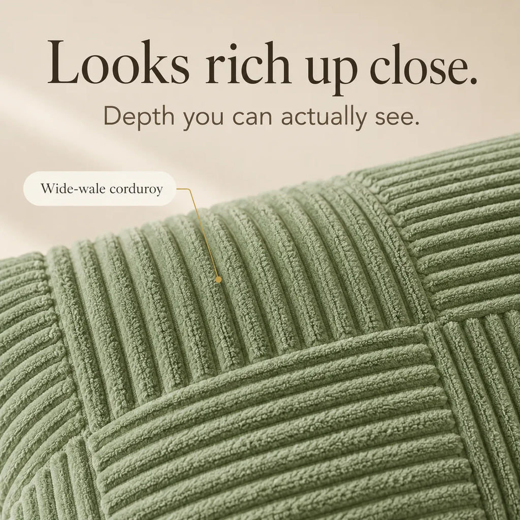 Corvella – Corduroy Cushion Cover That Matches The Photo