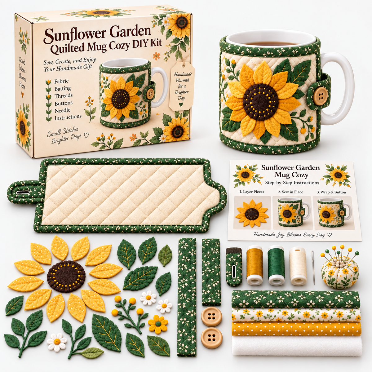Wrenfield – Hummingbird Appliqué Mug Cozy Sewing Kit
