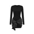 Novelle – Women's Long Sleeve Tie Waist Mini Dress