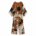 Aterra – Artistic Watercolor Tunic and Wide Leg Pants Set