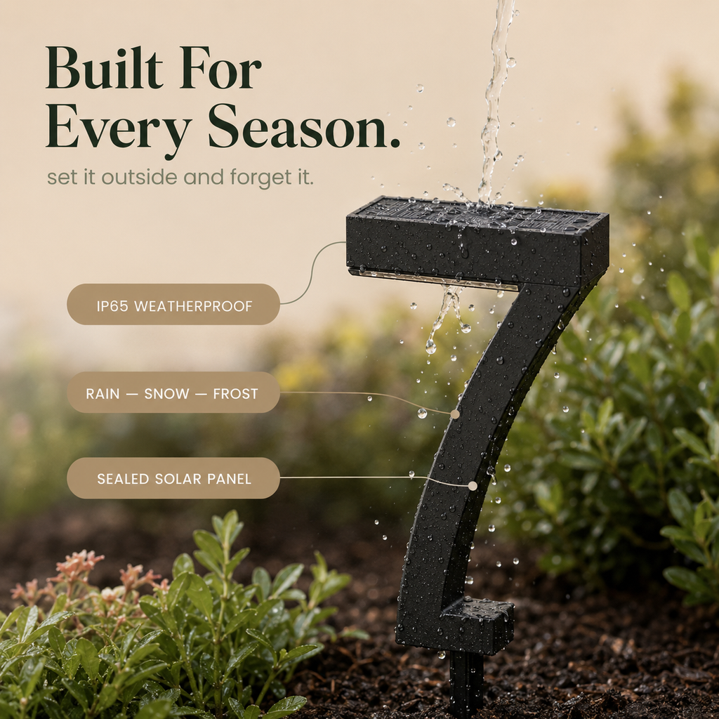 Lunavia – Sculptural 7-Shape Solar Pathway Lights, Warm 2700K Glow, IP65 Waterproof