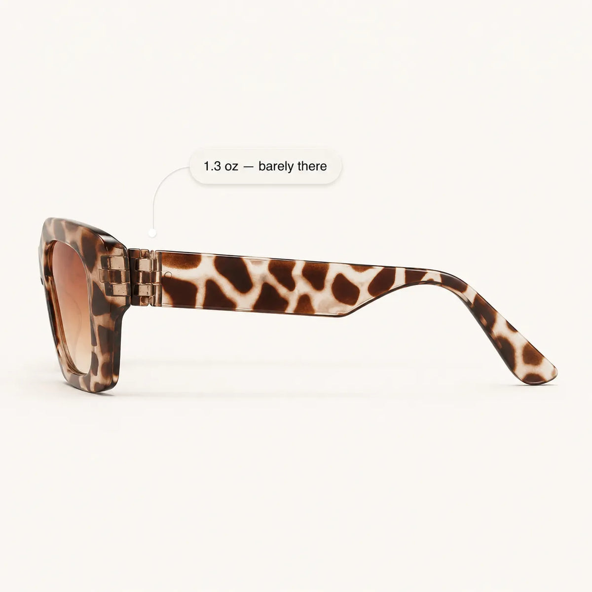 Florenza – Oversized Square Leopard Sunglasses with Gradient Lenses