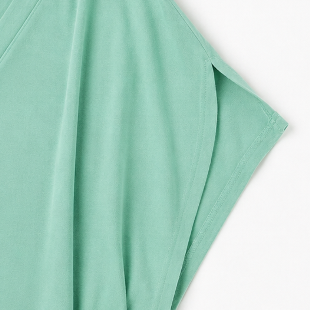 Wearbella – Pleated V-Neck Batwing Sleeve Mini Dress