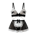 Ravelle – Lace Maid Lingerie Set with Pearl Chain