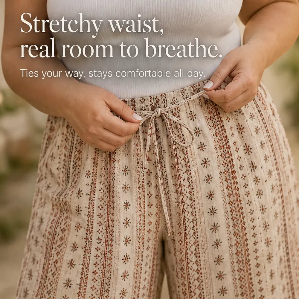 Wearbella – Retro Printed Wide-Leg Summer Shorts for Women