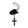 Saddle Cross – Cowboy Hat and Cross Car Charm