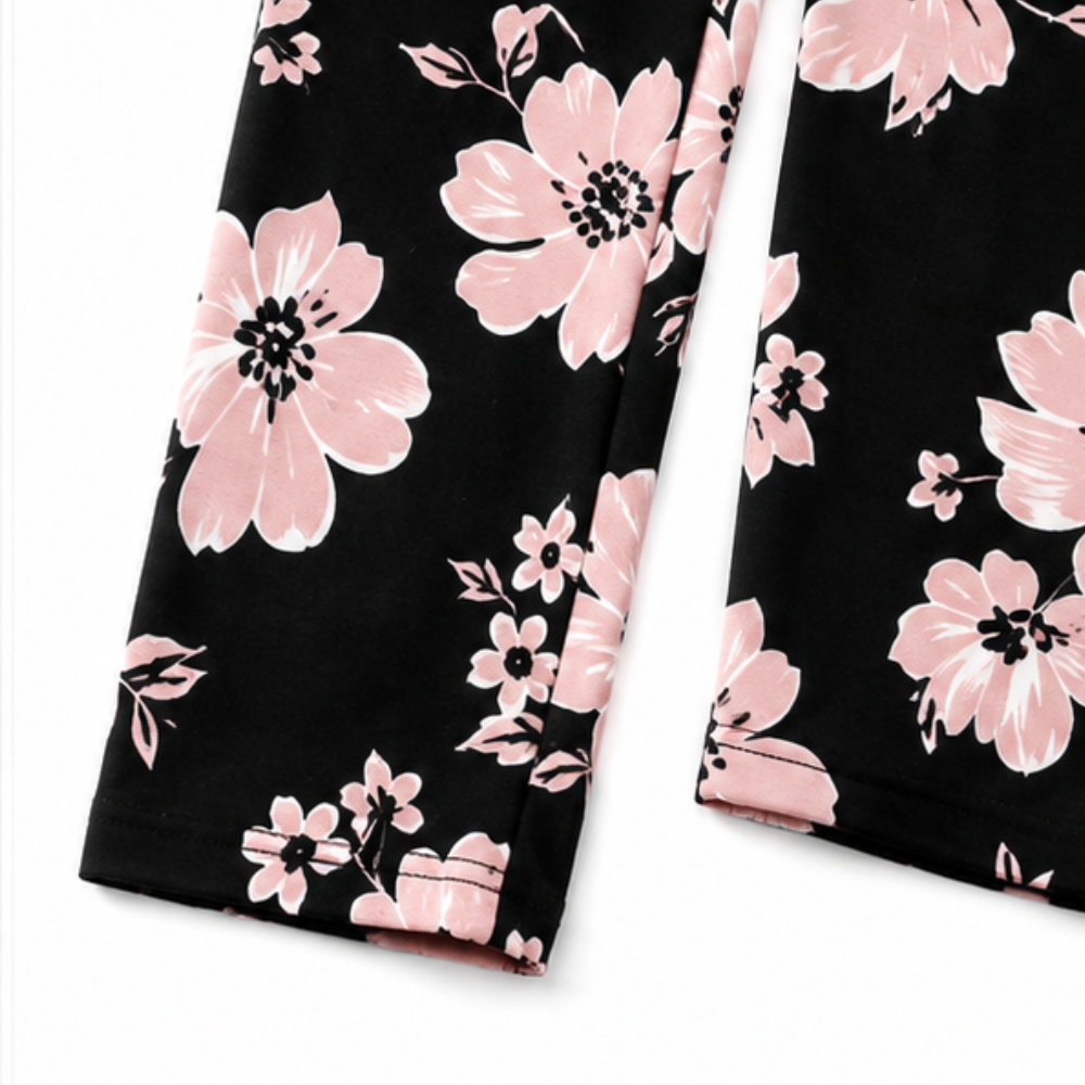 Wearbella – Double-Layer Top And Floral Wide-Leg Pants Set