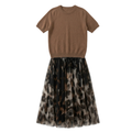 Vivara – Women's Soft Knit & Leopard Skirt Set