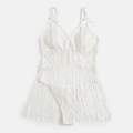 Inara – Women's Lace Tassel Suspender Dress Set