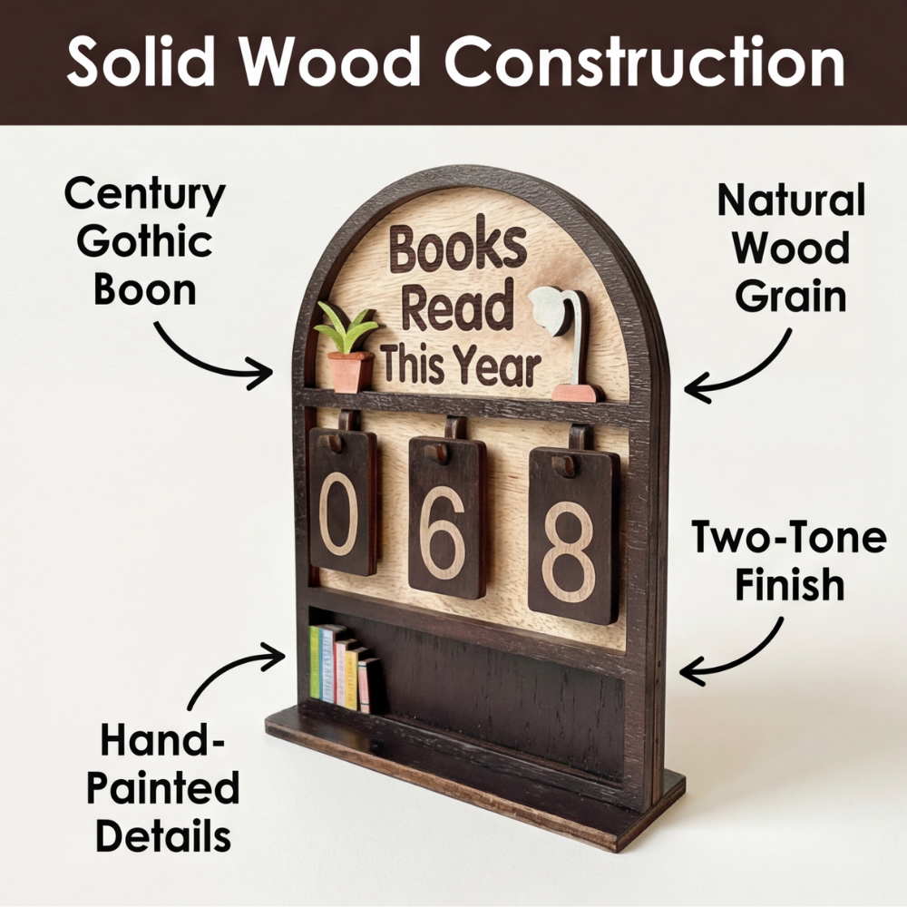 Pagewise – Wooden Reading Book Counter