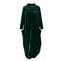 Sofelle – Women's Velvet Cocoon Midi Dress with Pockets
