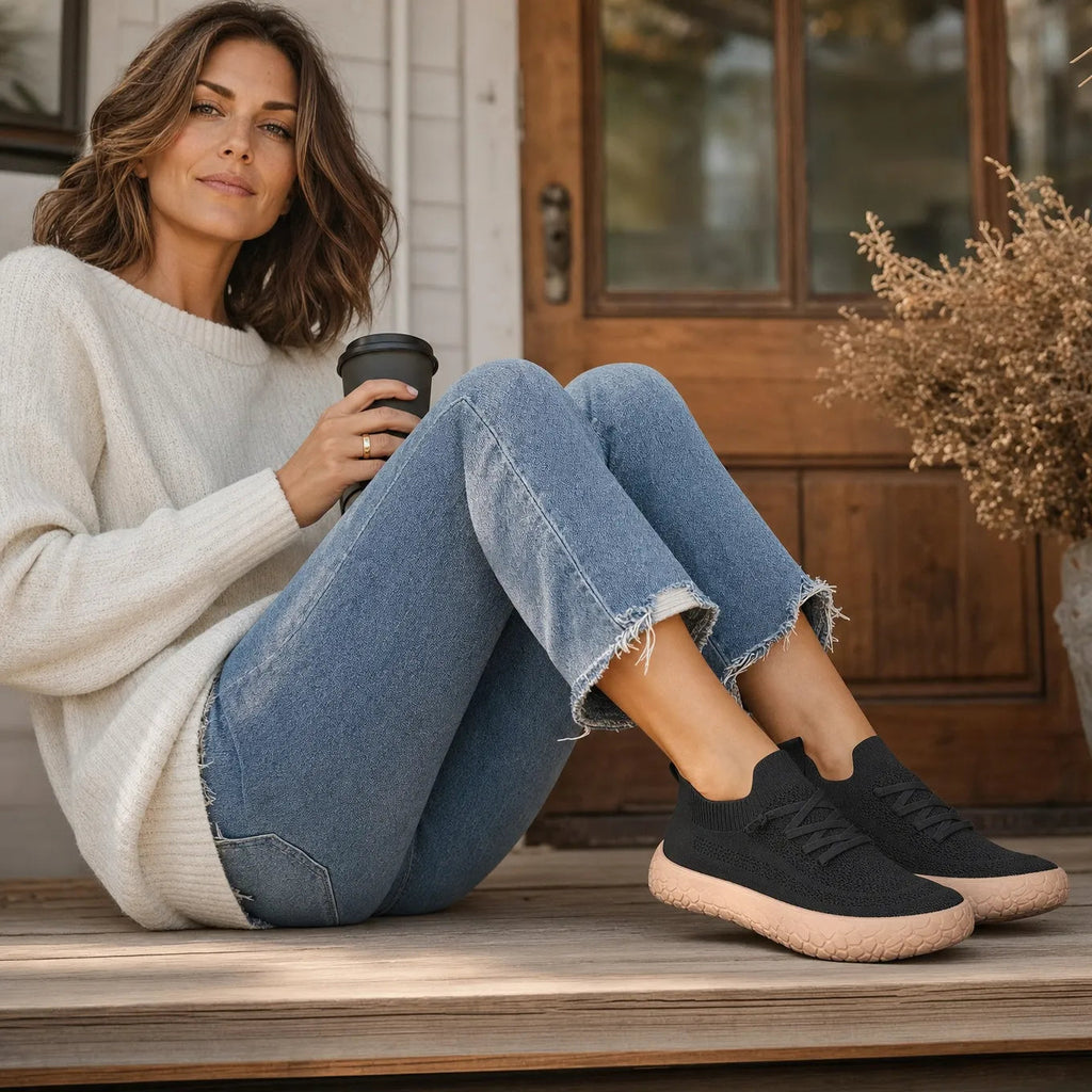 Softstride – Women's Knit Slip-On Sneakers with Cushioned Chunky Sole