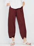 Carol Effortless Comfort Pants in wine red