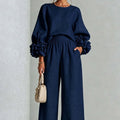 Cufflora – Floral Cuff Wide-Leg Two-Piece Set