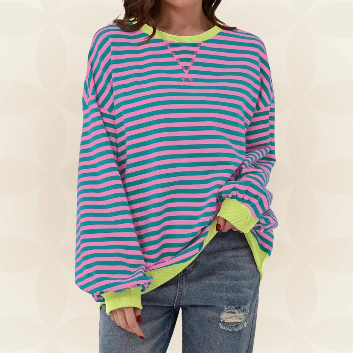 ELOISE™ | STRIPED CREWNECK SWEATSHIRT
