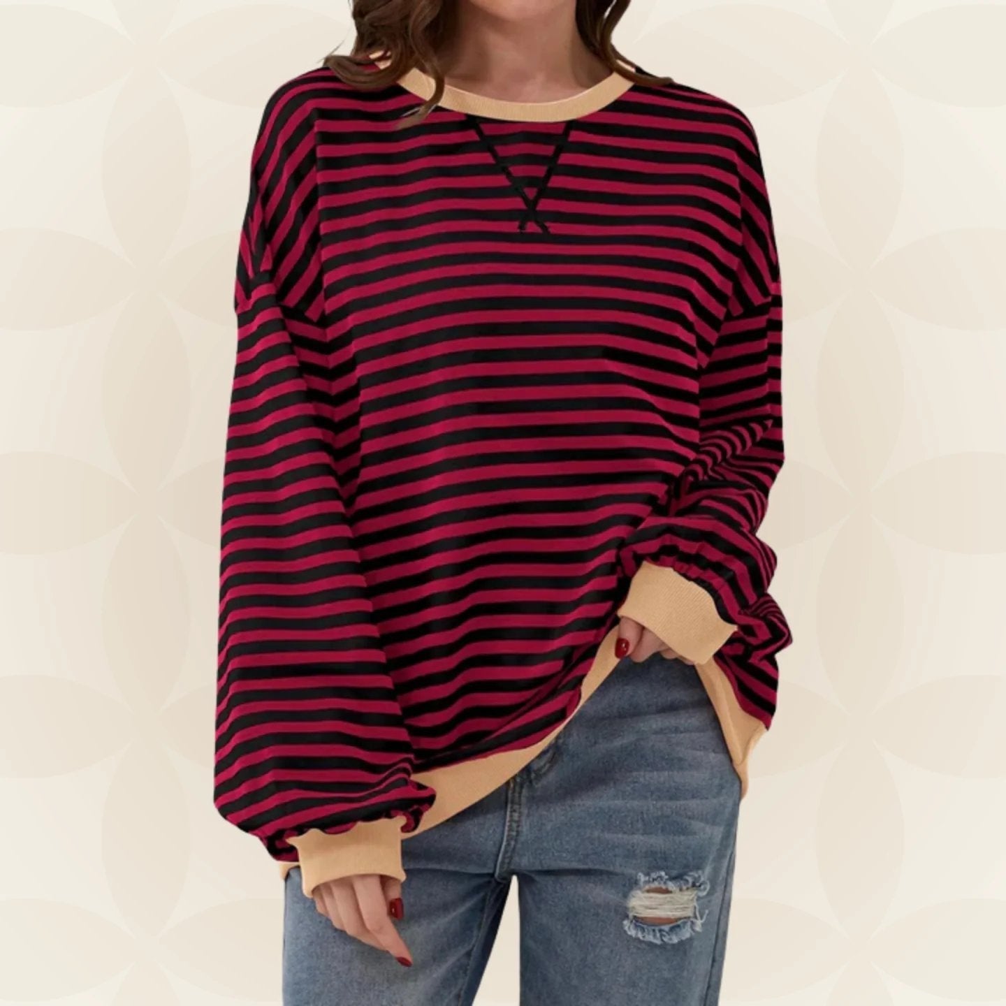 ELOISE™ | STRIPED CREWNECK SWEATSHIRT