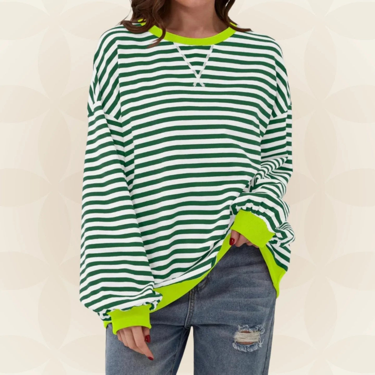 ELOISE™ | STRIPED CREWNECK SWEATSHIRT