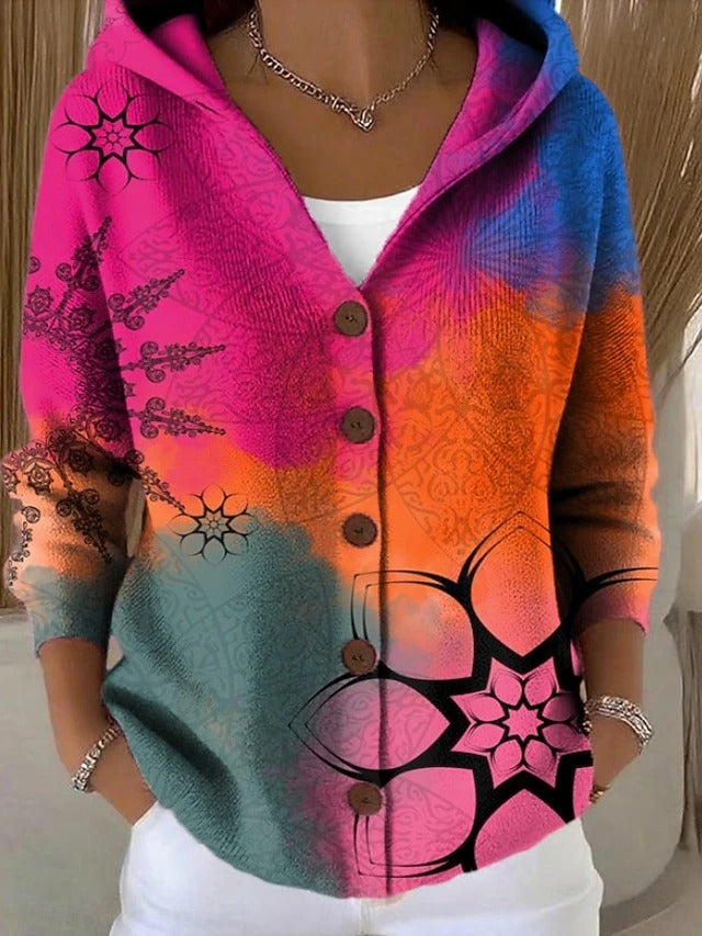 PATCHOULI™ | ARTISTIC HOODED CARDIGAN