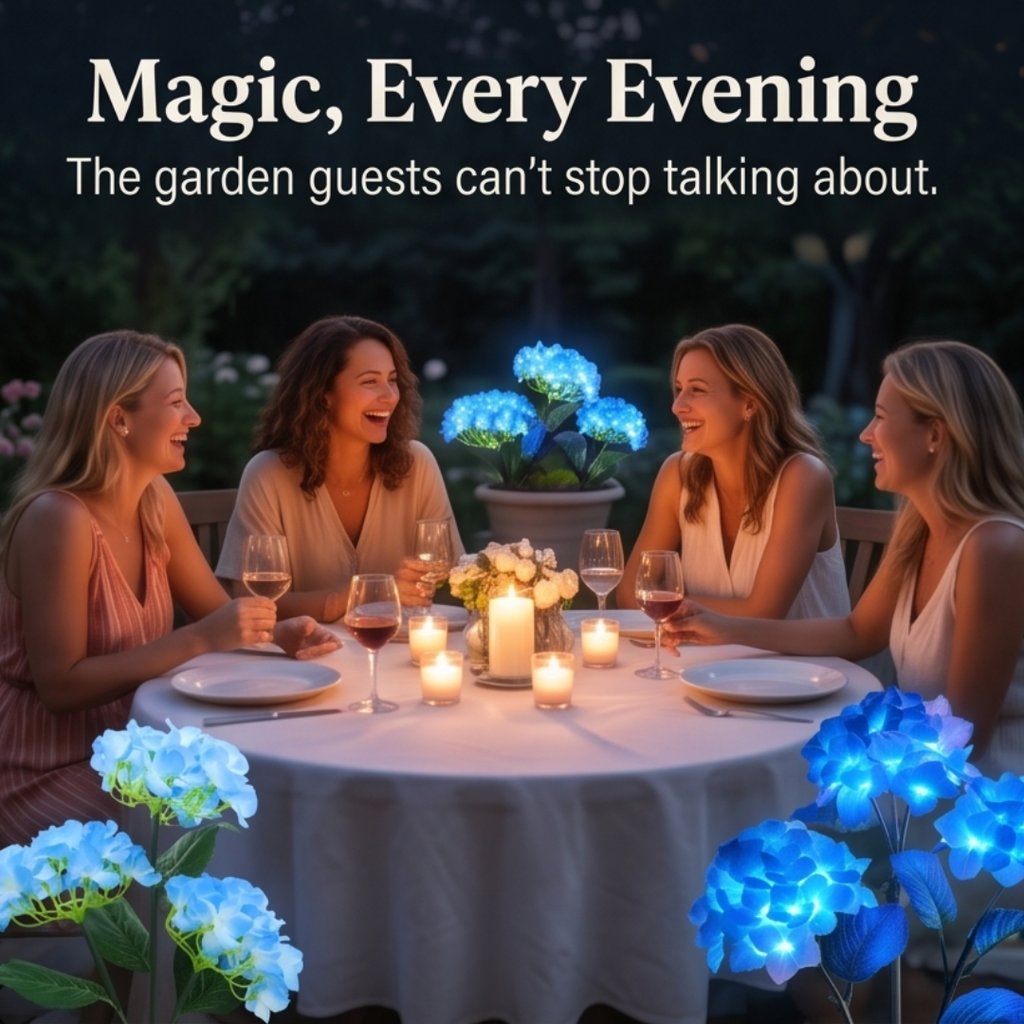 Lumelle – Solar Hydrangea Garden Lights (2-Pack)