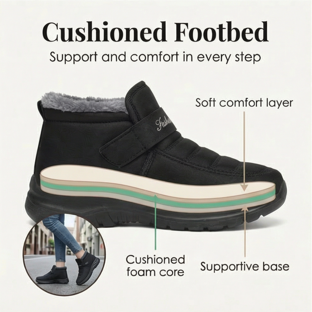 Cozara - Fur Lined Slip On Winter Boots