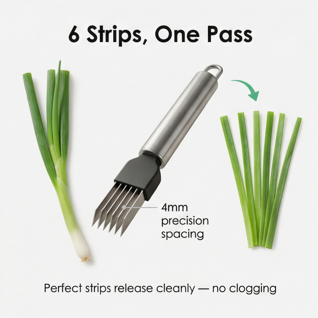 Slicero - 6 blade scallion shredder