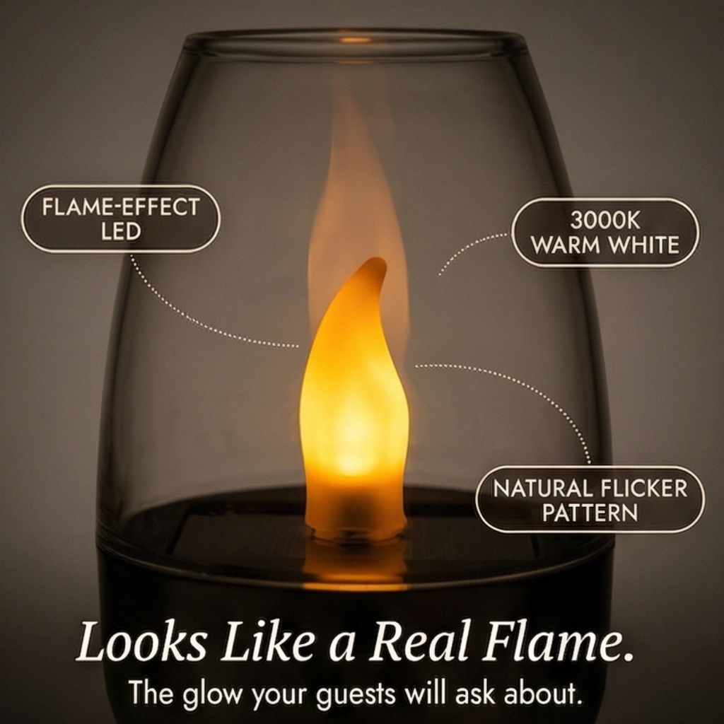 Lumivara – Solar Flickering Candle Light for Outdoor Evenings
