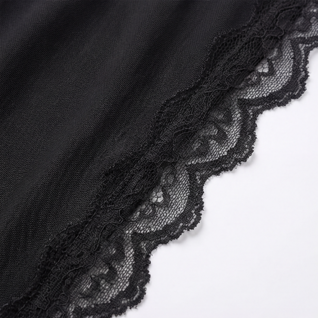 Veloure – Floor Length Lace Mesh Nightdress