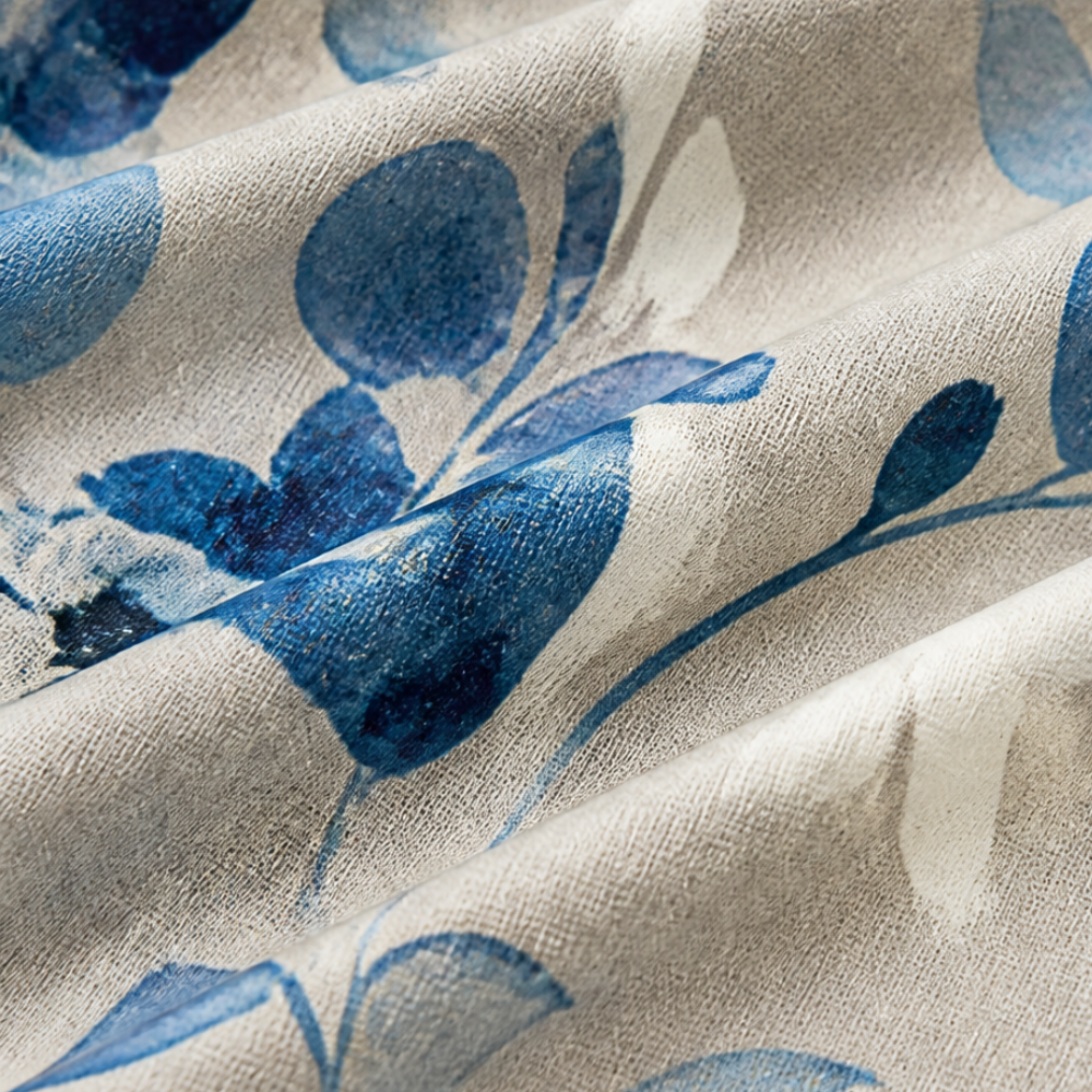 Marivelle – Botanical Print Midi Shift Dress with Pockets