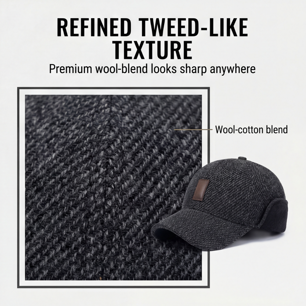 Coldguard - Fleece lined winter baseball cap with ear flaps