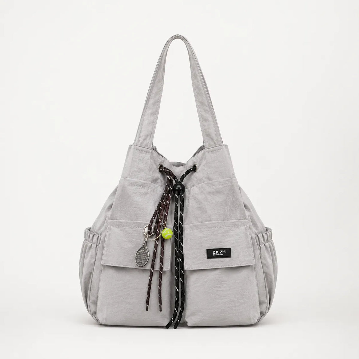 Carryall – Convertible Drawstring Canvas Tote Backpack with Cargo Pockets