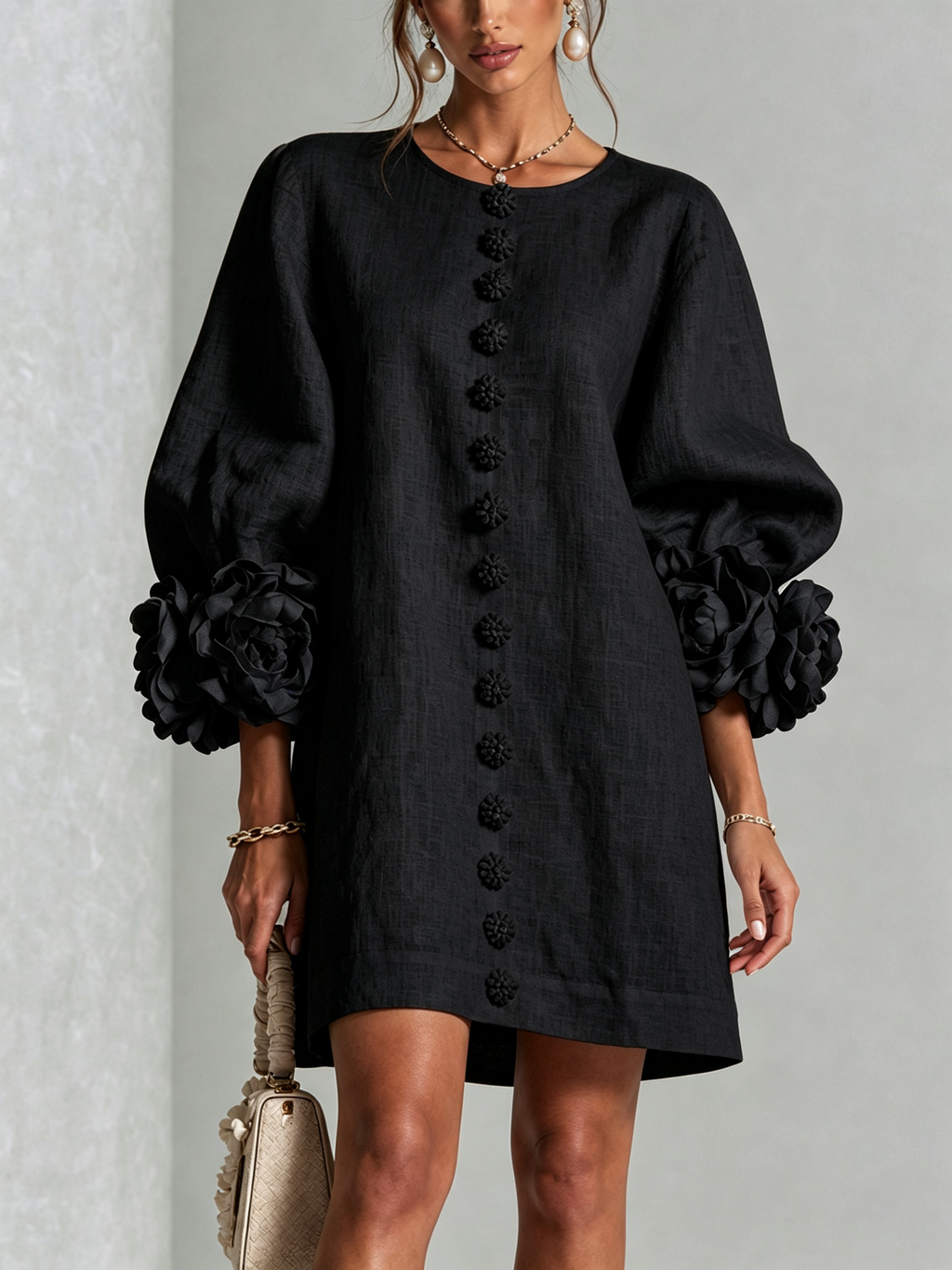 Florence™ | Floral Button-Down Mini Dress