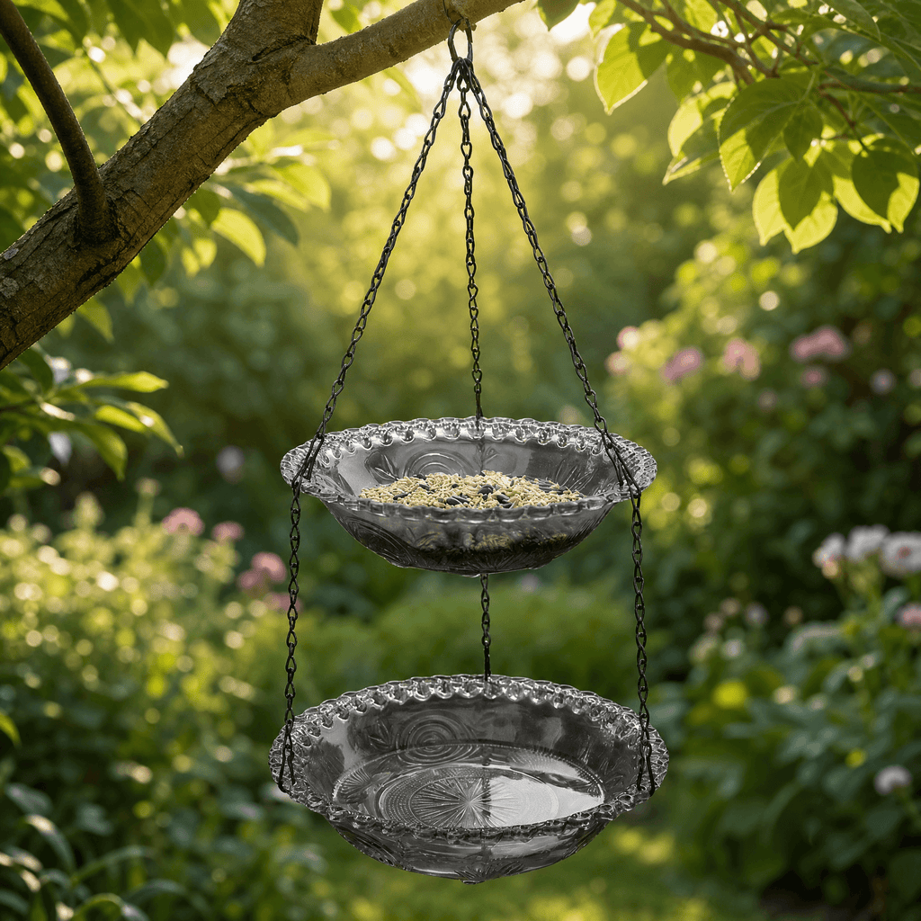 Avielle – Vintage Hanging Bird Feeder and Bath