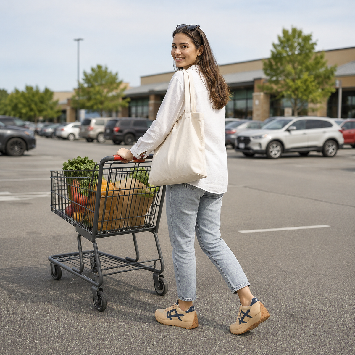 Solenne – Flat-Platform Non-Slip Chunky Sneakers