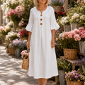 Wearbella – V-Neck Ruffle Sleeve Midi Dress