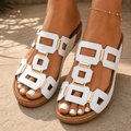 BellaArch – Cushioned Wedge Sandals with Gold Strap Detail