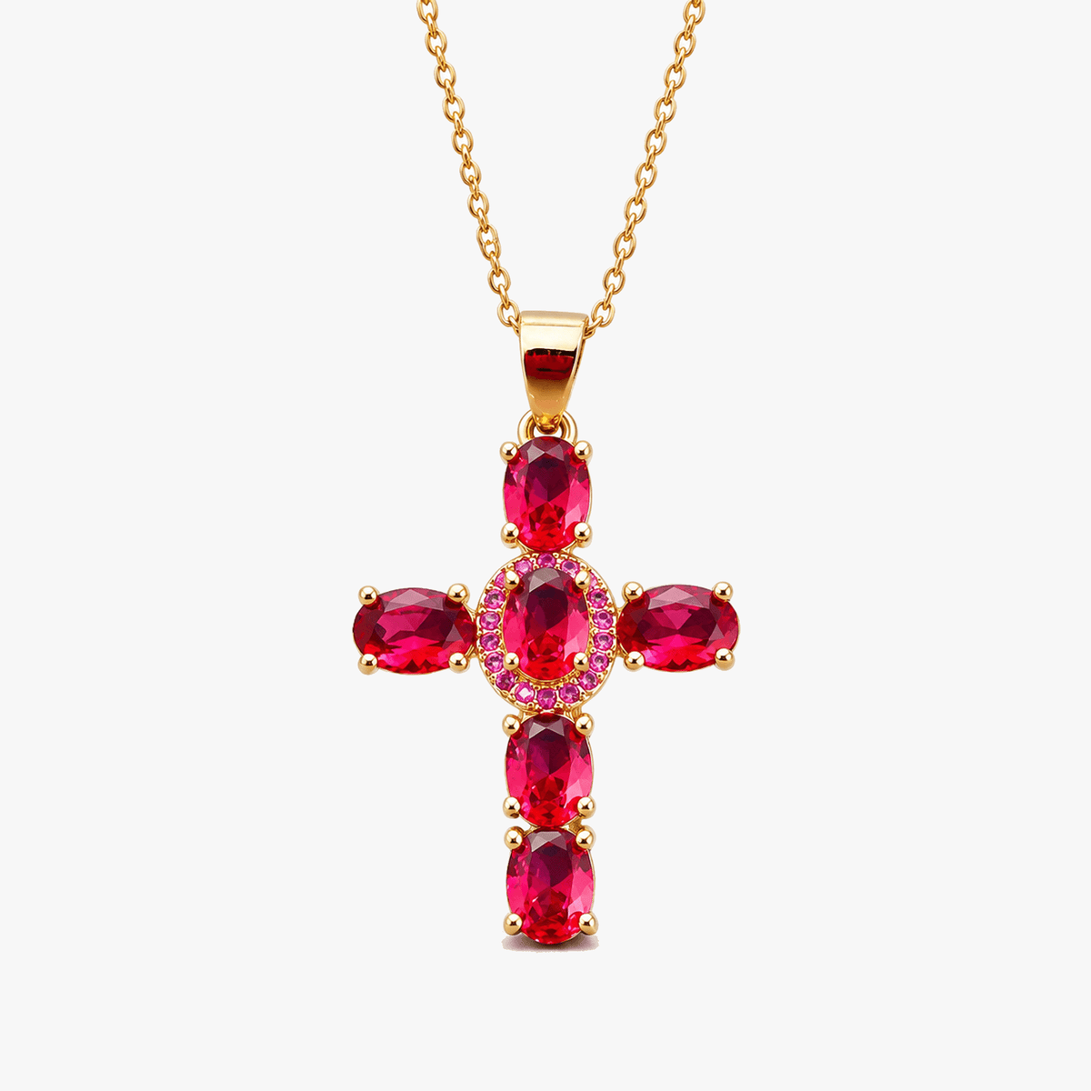 Solavée – Crystal Cross Pendant Necklace
