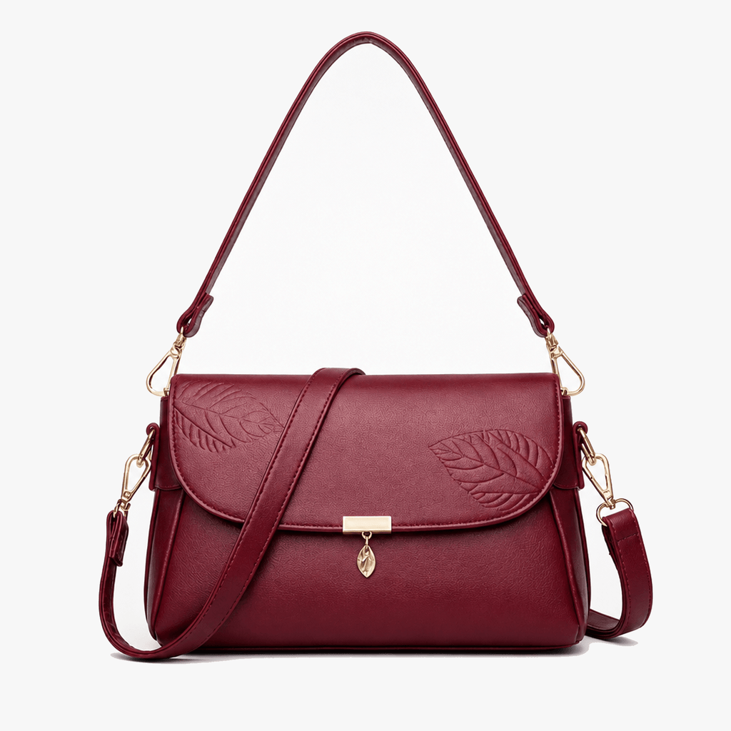 Leafara - Elegant Crossbody Bag with Leaf Detail