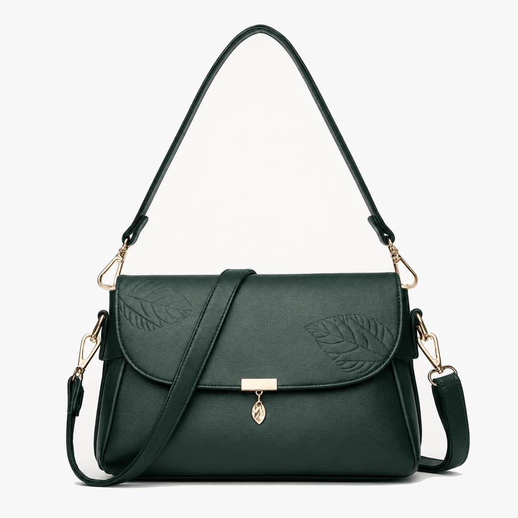 Leafara - Elegant Crossbody Bag with Leaf Detail