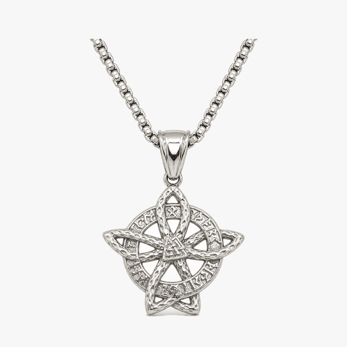 Elowen – Crystal Celtic Knot Necklace