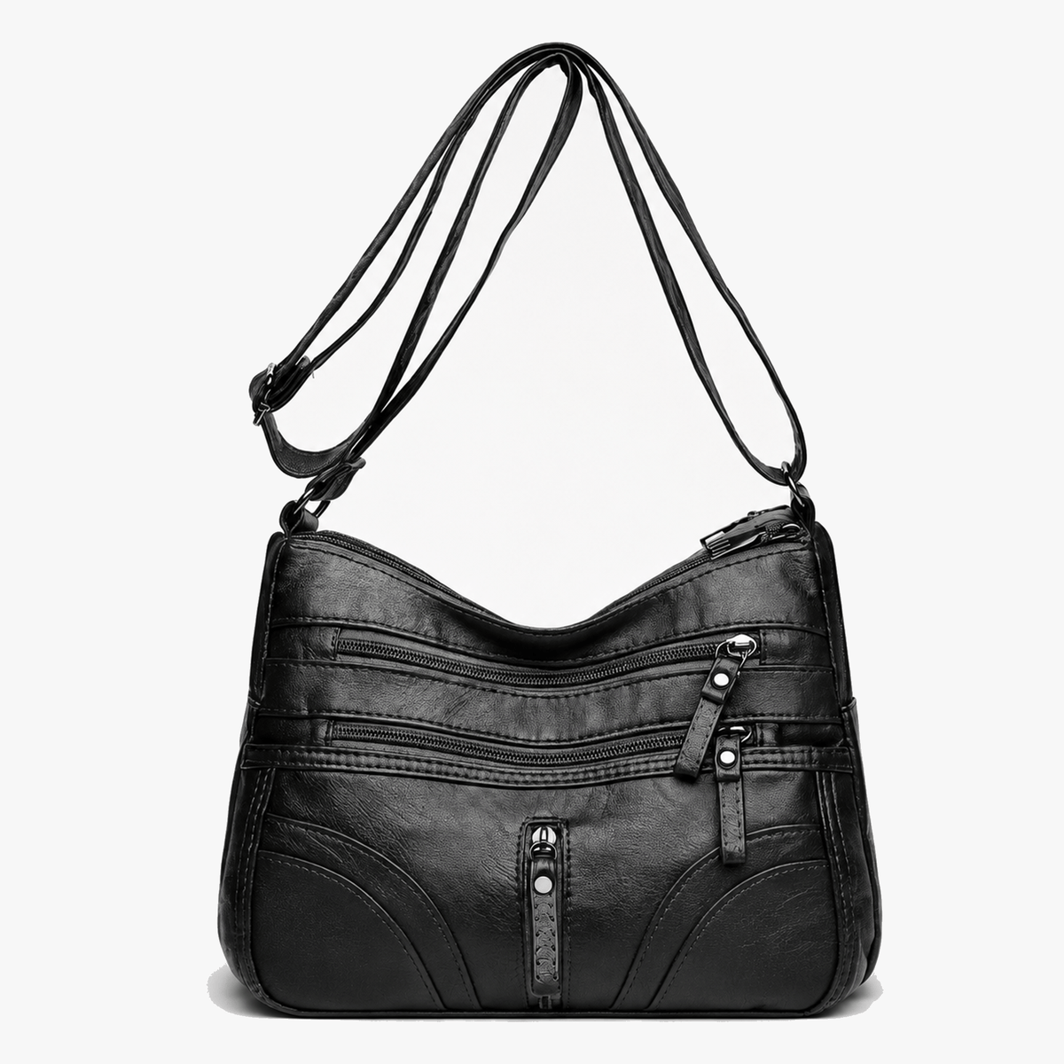 Caressa – Soft Leather Multi Pocket Crossbody Bag