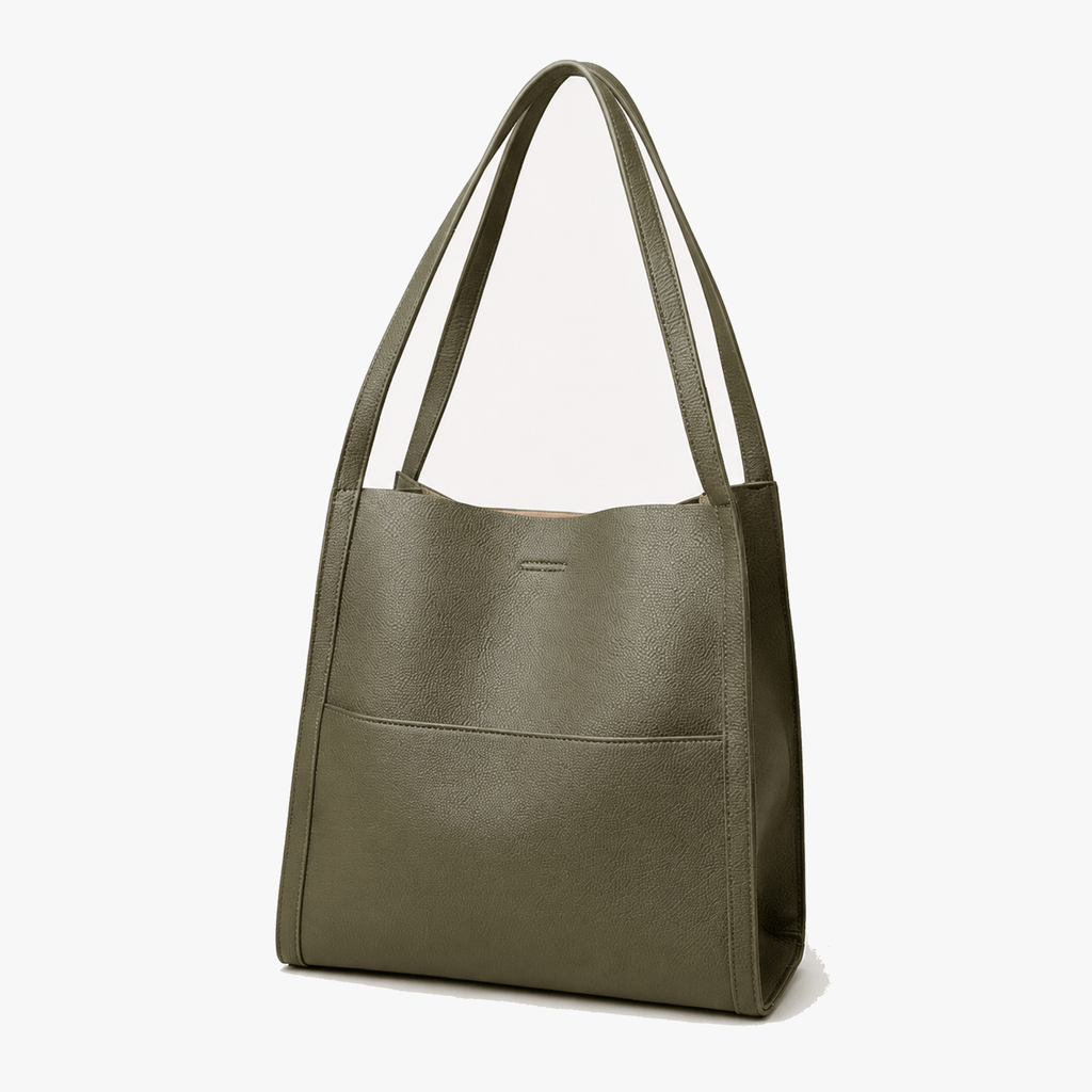 Tessara - Structured Pebbled Leather Tote Bag