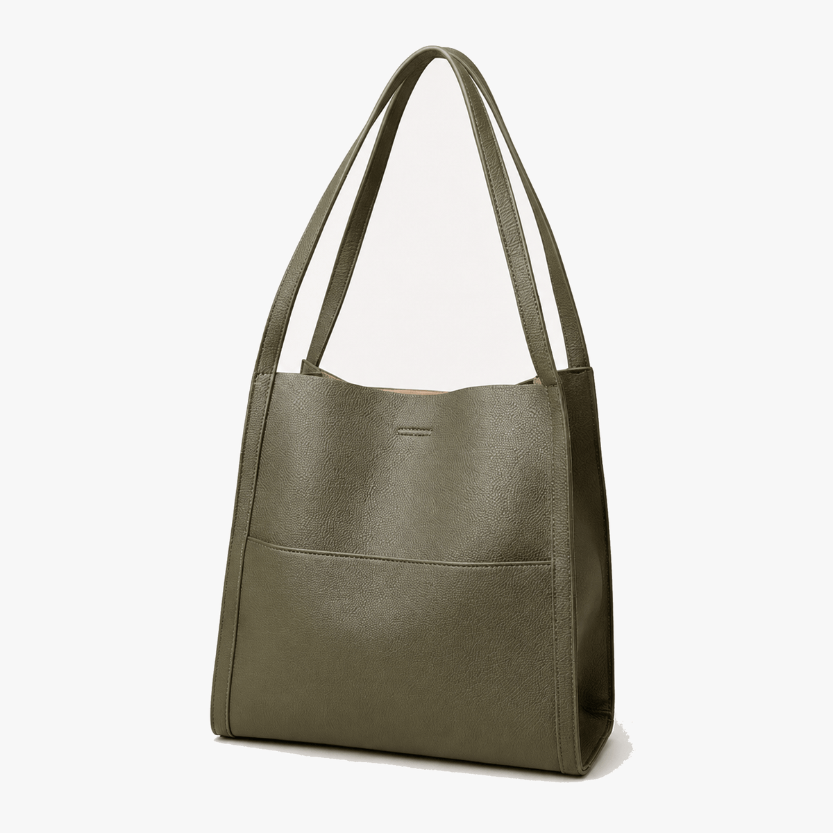 Tessara - Structured Pebbled Leather Tote Bag