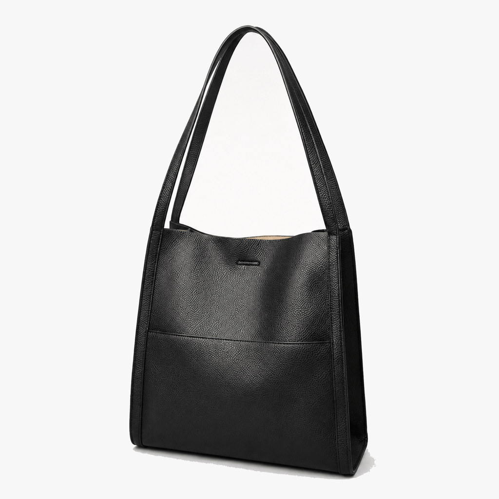 Tessara - Structured Pebbled Leather Tote Bag